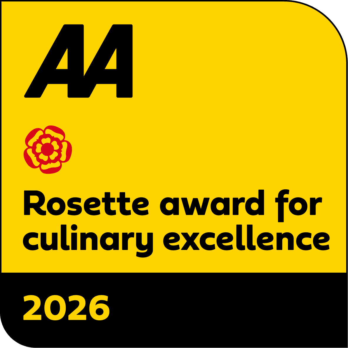 Rosette award for cuinary excellence